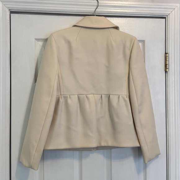 Rare Runway Sample J. CREW Babydoll Pea Coat Cream Wool 6 Fall 2008 Collection - Picture 3 of 10